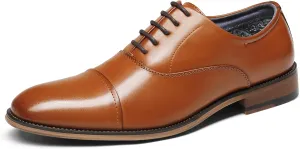 Bruno Marc Men's Lace Up Soft Cap-Toe Formal Dress Shoes