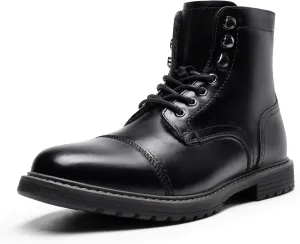 Bruno Marc Men's Motorcycle Boots Oxford Dress Boot