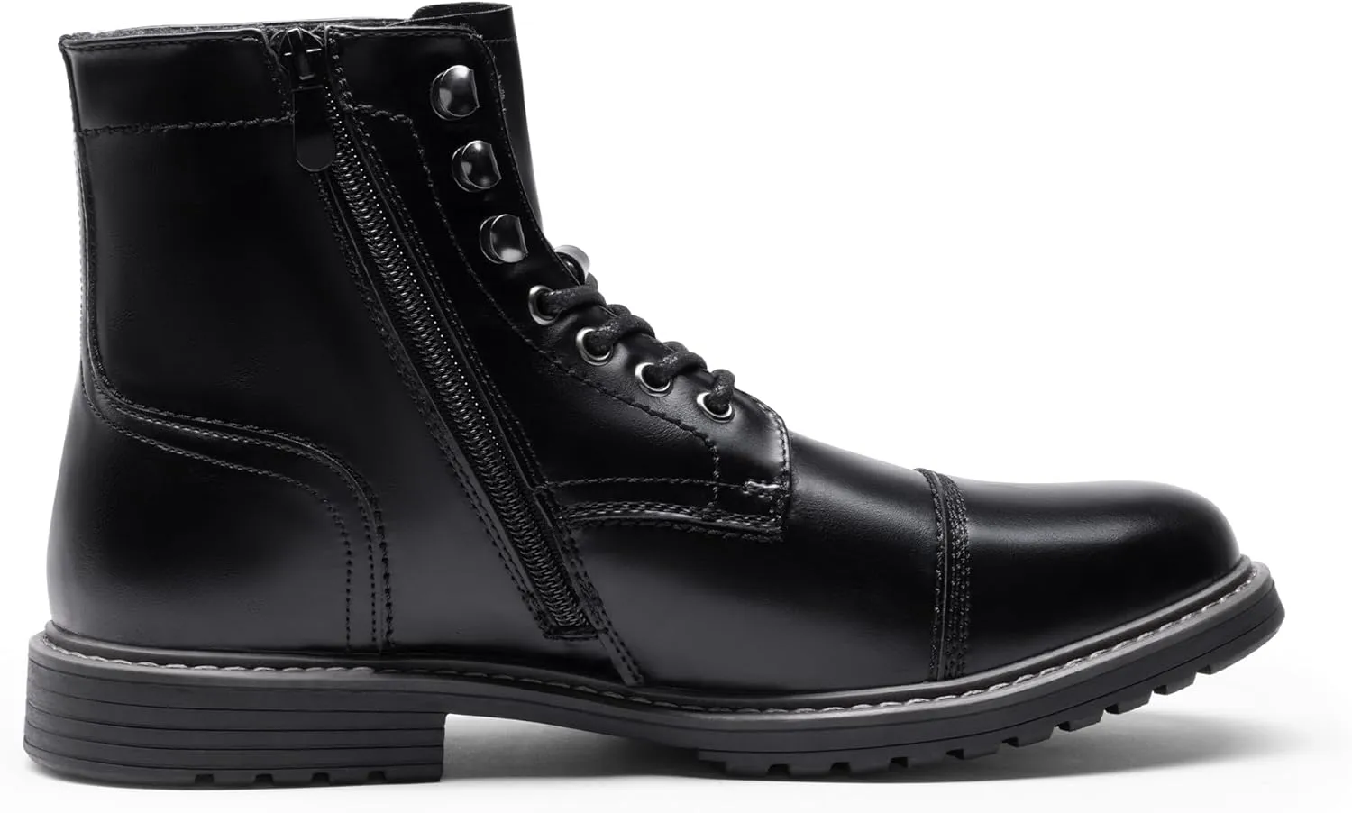 Bruno Marc Men's Motorcycle Boots Oxford Dress Boot
