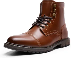 Bruno Marc Men's Motorcycle Boots Oxford Dress Boot