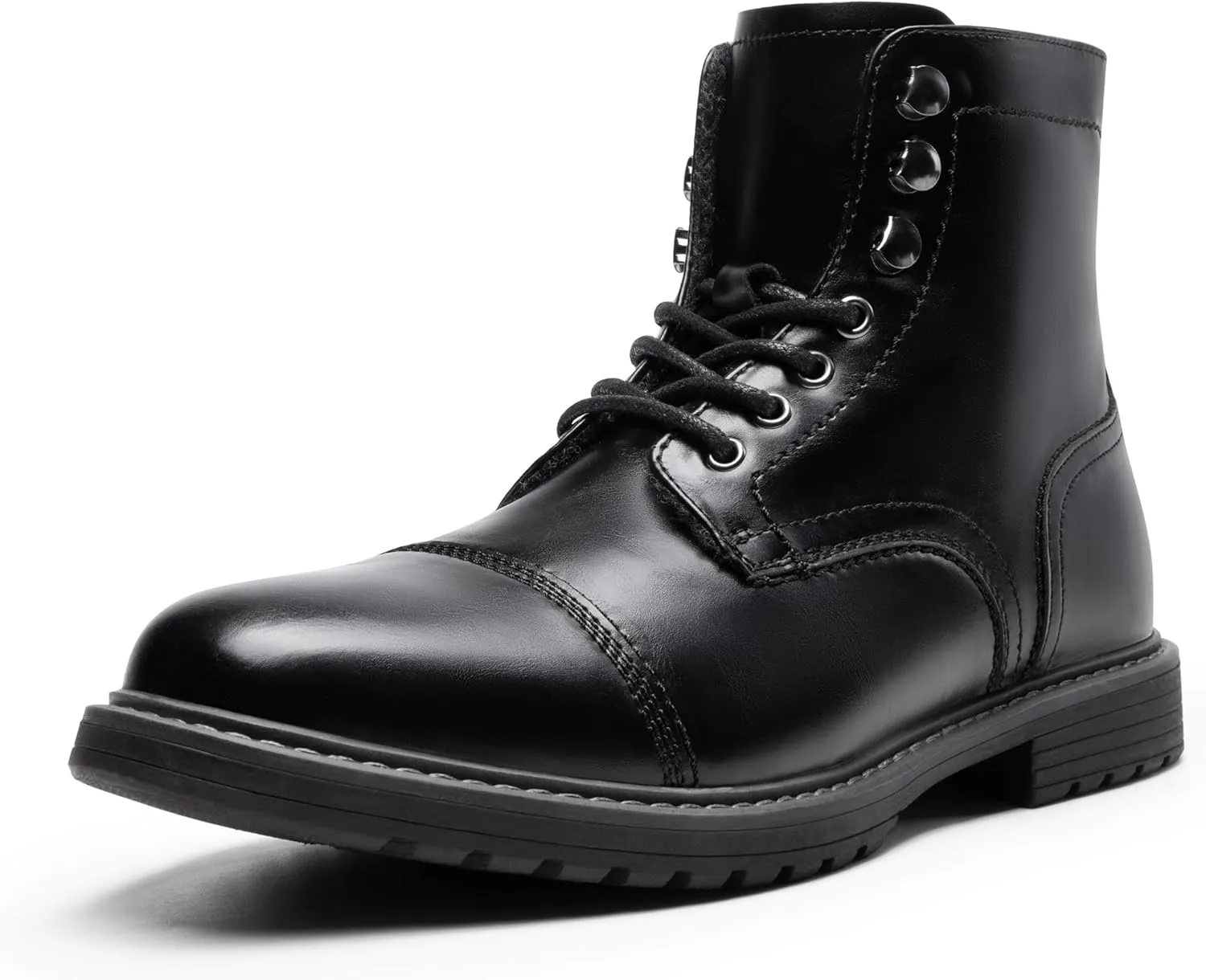 Bruno Marc Men's Motorcycle Boots Oxford Dress Boot