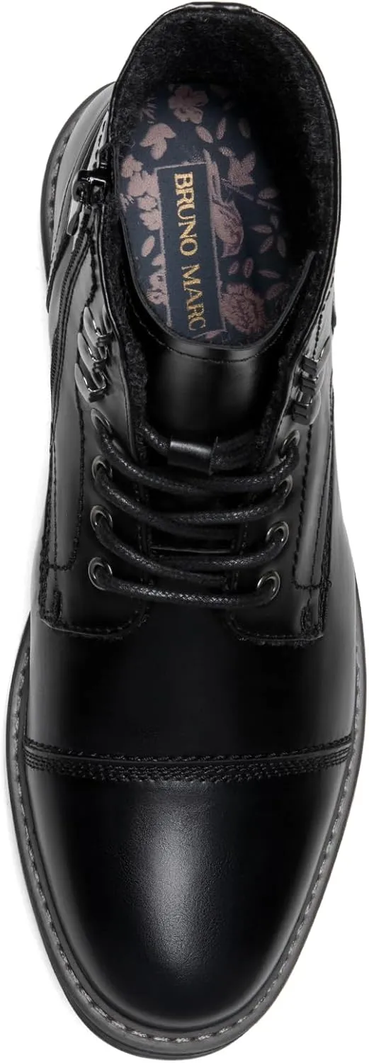 Bruno Marc Men's Motorcycle Boots Oxford Dress Boot