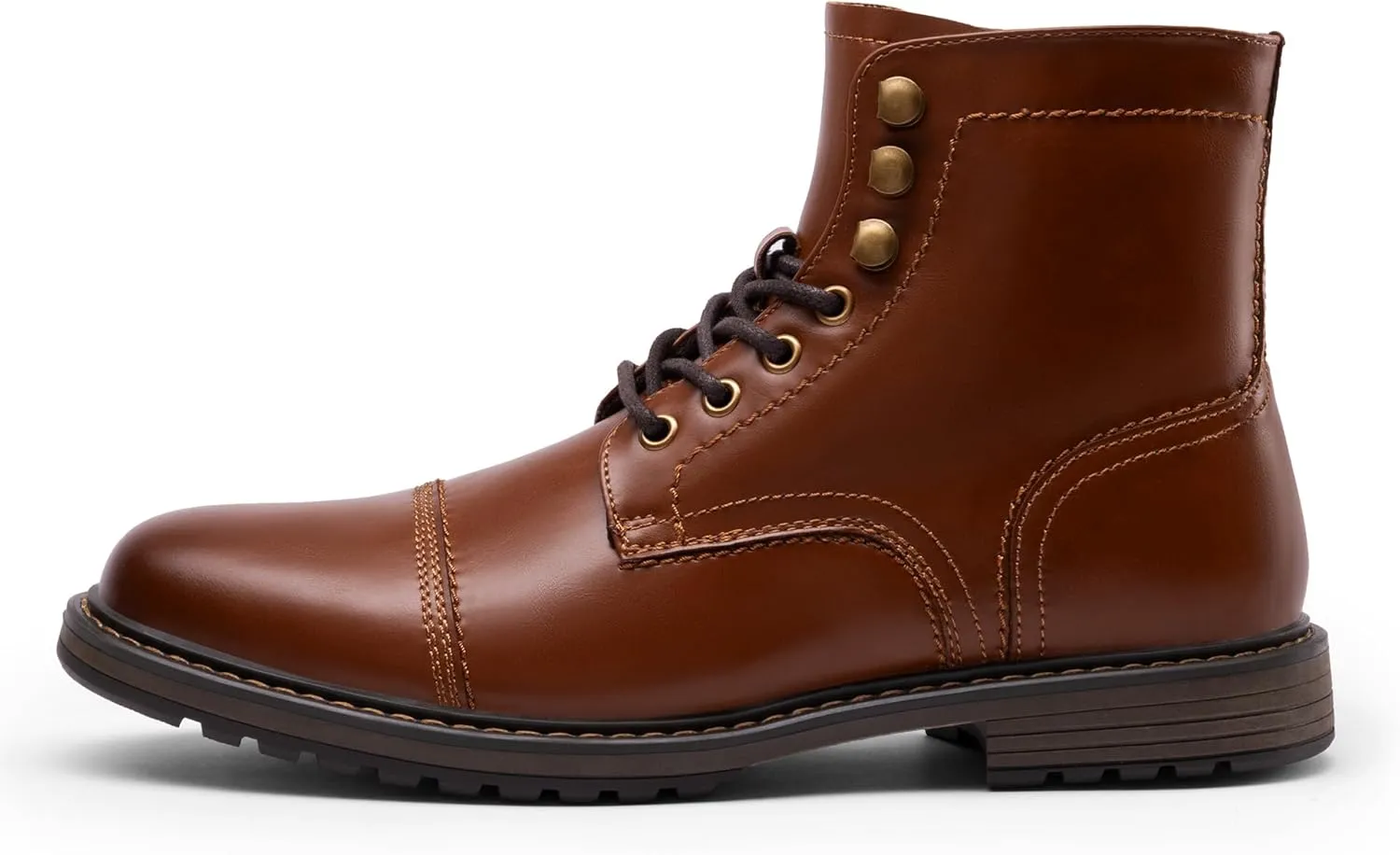 Bruno Marc Men's Motorcycle Boots Oxford Dress Boot