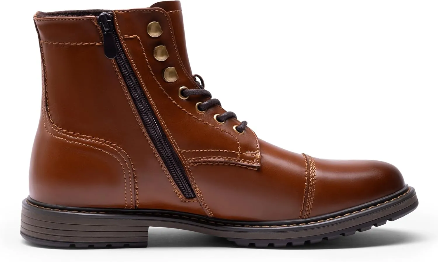 Bruno Marc Men's Motorcycle Boots Oxford Dress Boot