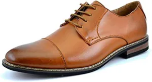 Bruno Moda Italy Prince Men's Classic Modern Oxford Wingtip Lace Dress Shoes