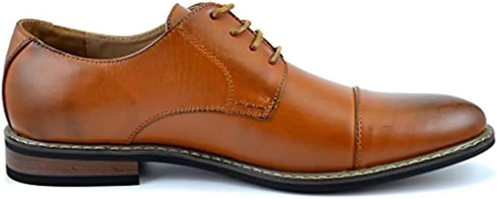 Bruno Moda Italy Prince Men's Classic Modern Oxford Wingtip Lace Dress Shoes