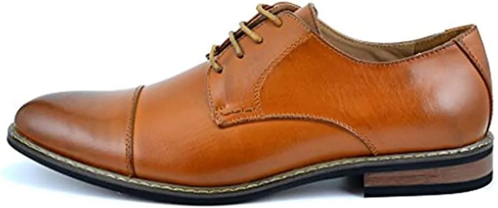 Bruno Moda Italy Prince Men's Classic Modern Oxford Wingtip Lace Dress Shoes