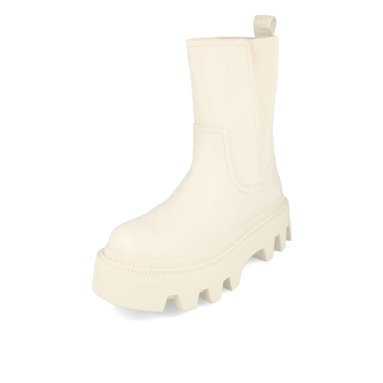 Buffalo Flora Chelsea Boot Hi Damen Vegan Nappa Cream