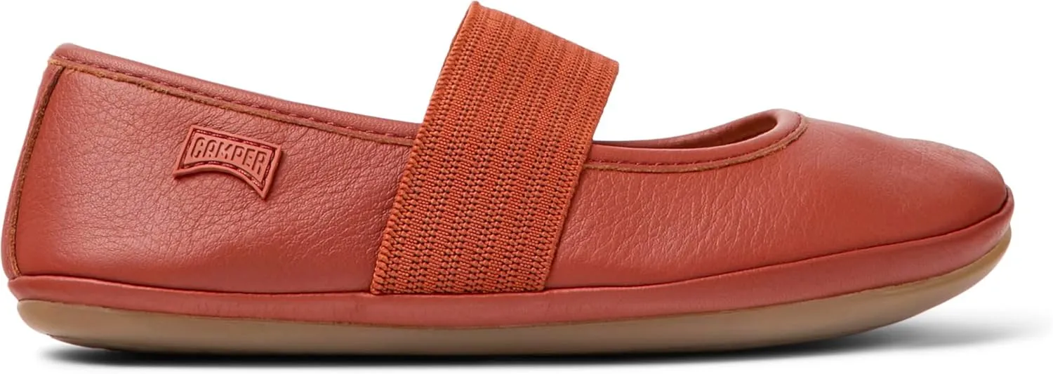 Camper Right Leather Mary Jane Flats for Girls - Ultra-Comfortable Ballerina Shoes with Comfort Footbed, Leather Lining, and Flexible Rubber Outsole