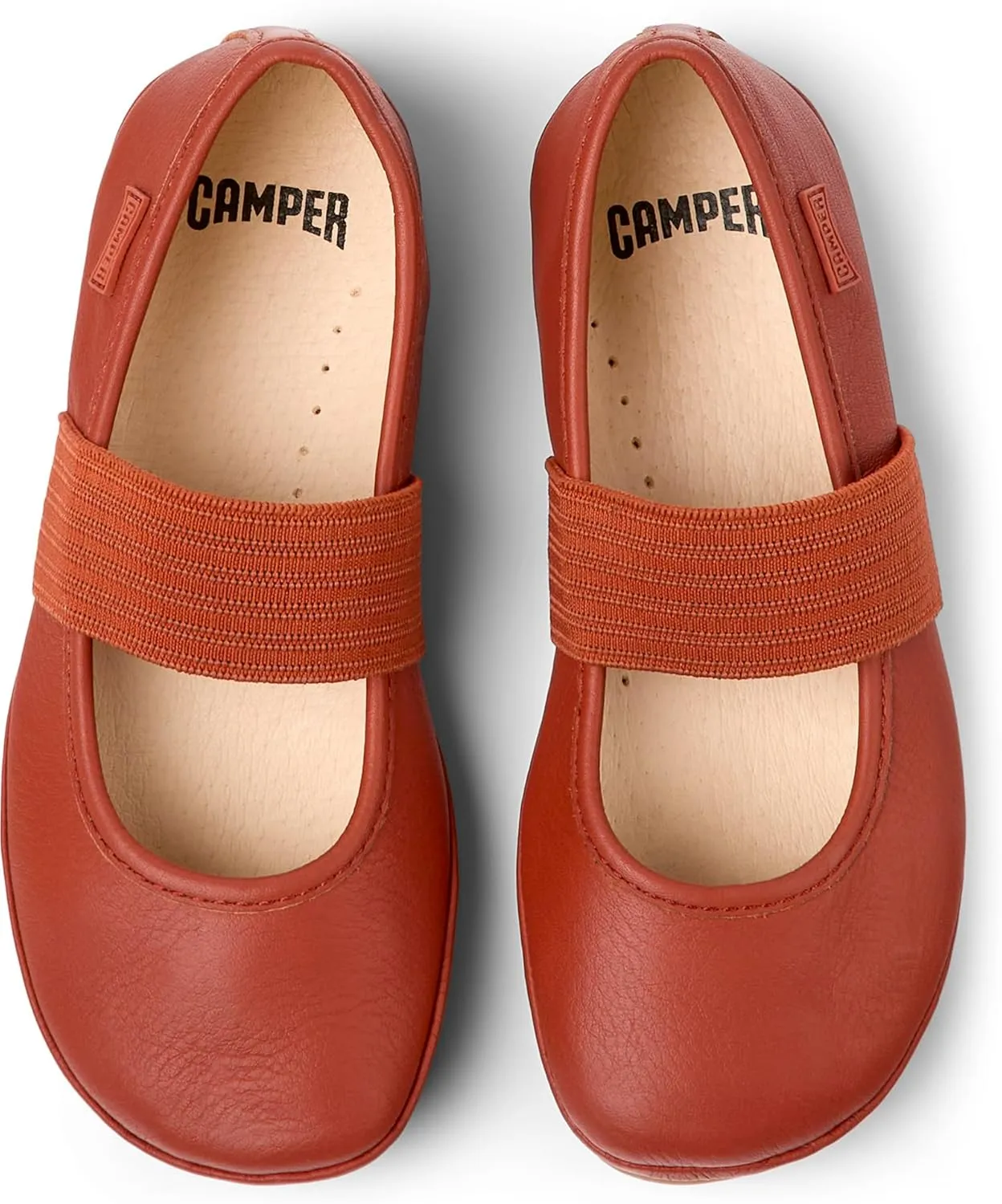 Camper Right Leather Mary Jane Flats for Girls - Ultra-Comfortable Ballerina Shoes with Comfort Footbed, Leather Lining, and Flexible Rubber Outsole