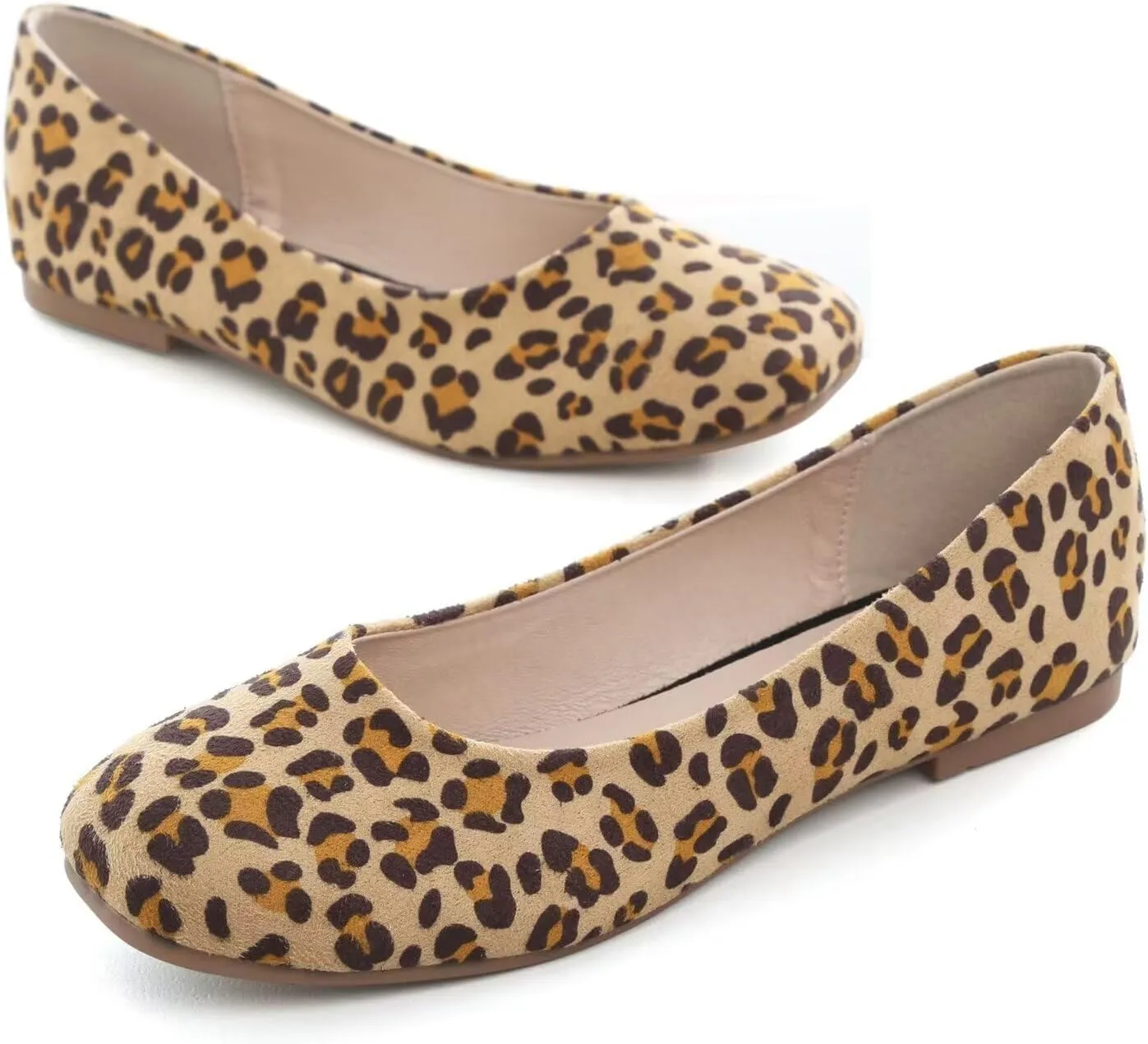 ChaiRong Zhou Women Square Toe Ballets Flats Comfort Slip On Walking Shoes for Driving