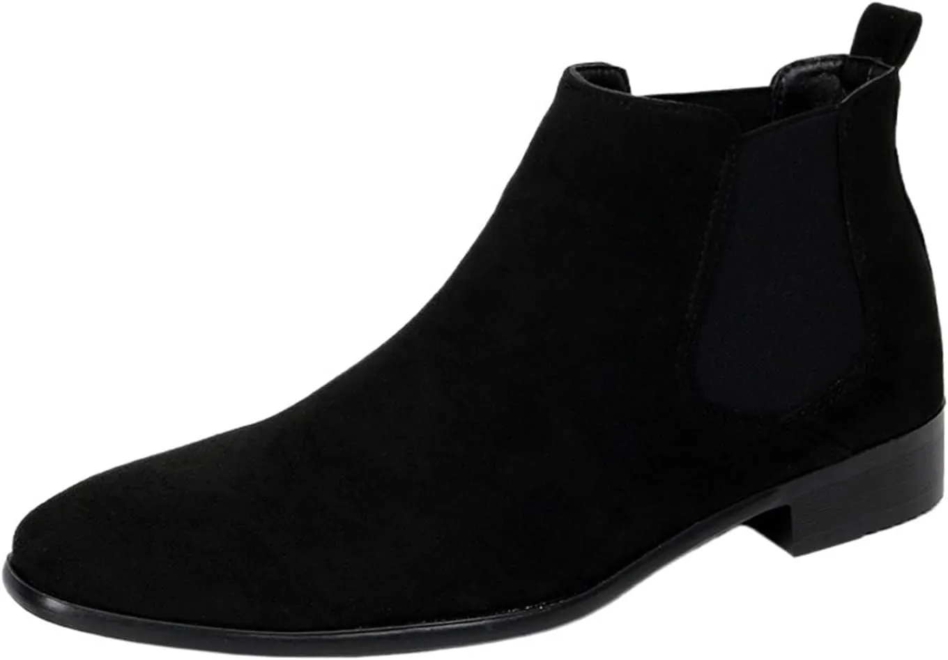 Chelsea Boots Vintage Suede Casual Ankle Boots Classic Pointed Toe Cowboy Boots Dress Boot