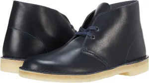 Clarks Desert Boot Navy Leather 8 D (M)