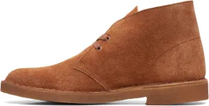Clarks Men's Desert Boot Chukka Boot, Ginger Hairy Suede, 9