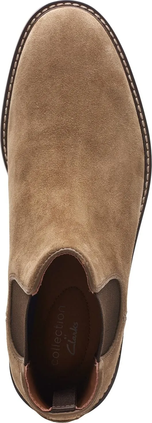 Clarks Men's Jaxen Chelsea Boot, Taupe Suede, 10