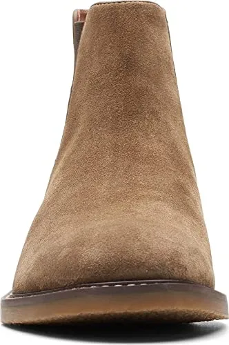 Clarks Men's Jaxen Chelsea Boot, Taupe Suede, 10