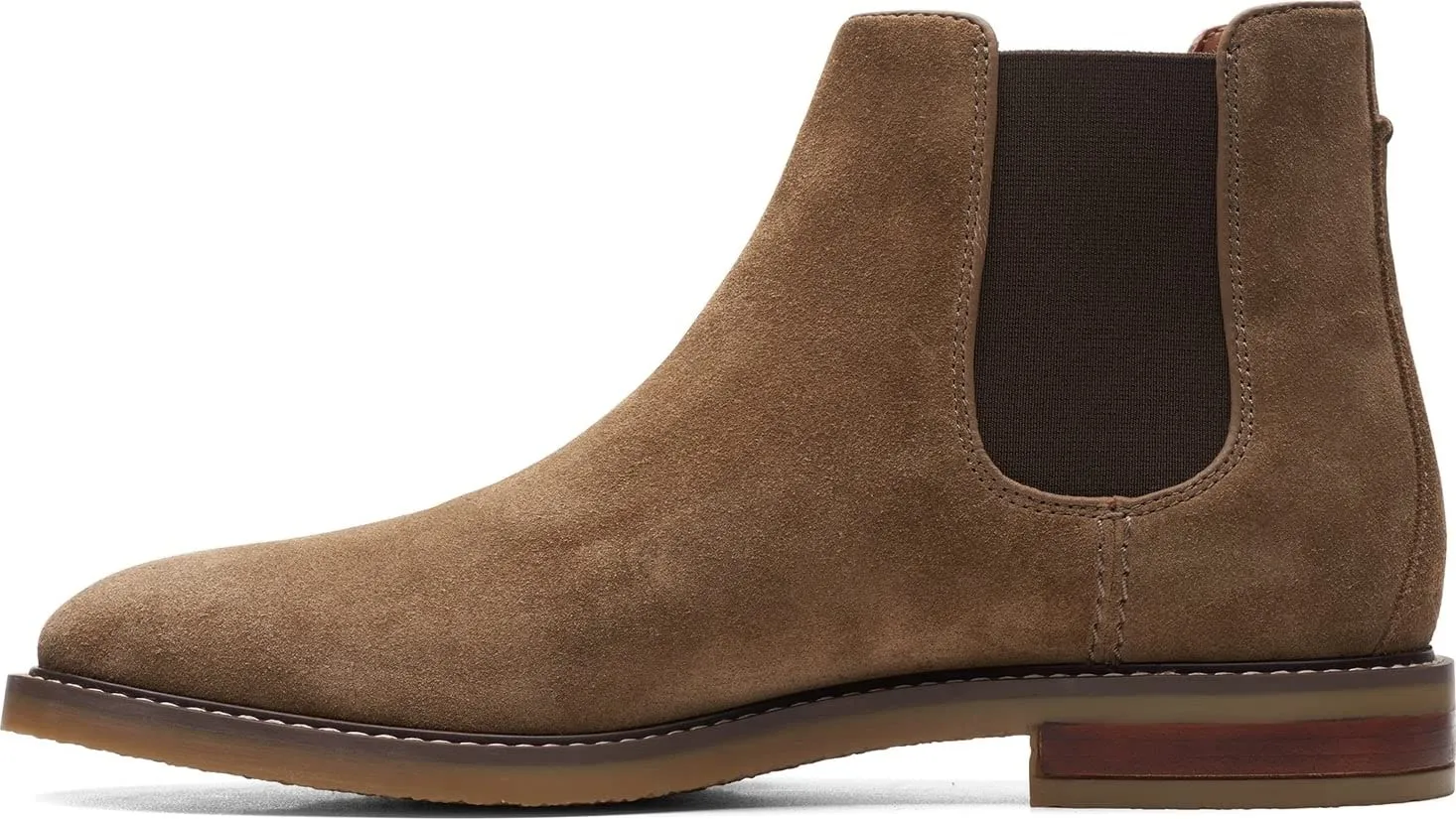 Clarks Men's Jaxen Chelsea Boot, Taupe Suede, 10