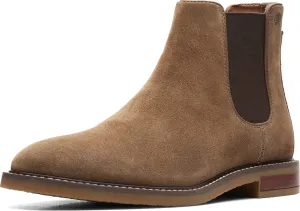 Clarks Men's Jaxen Chelsea Boot, Taupe Suede, 10