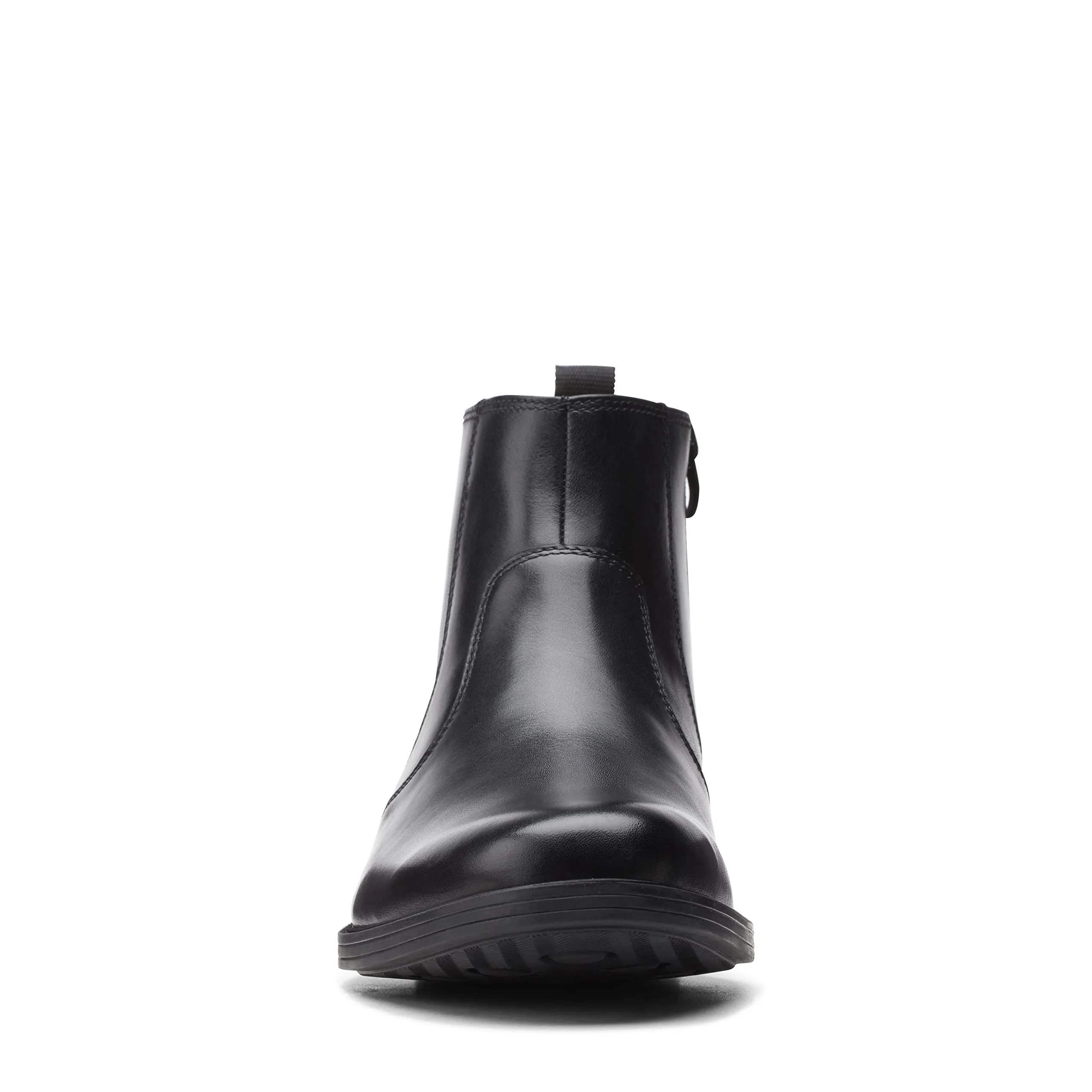 Clarks Men's Whiddon Zip Chelsea Boot, Black Leather, 11