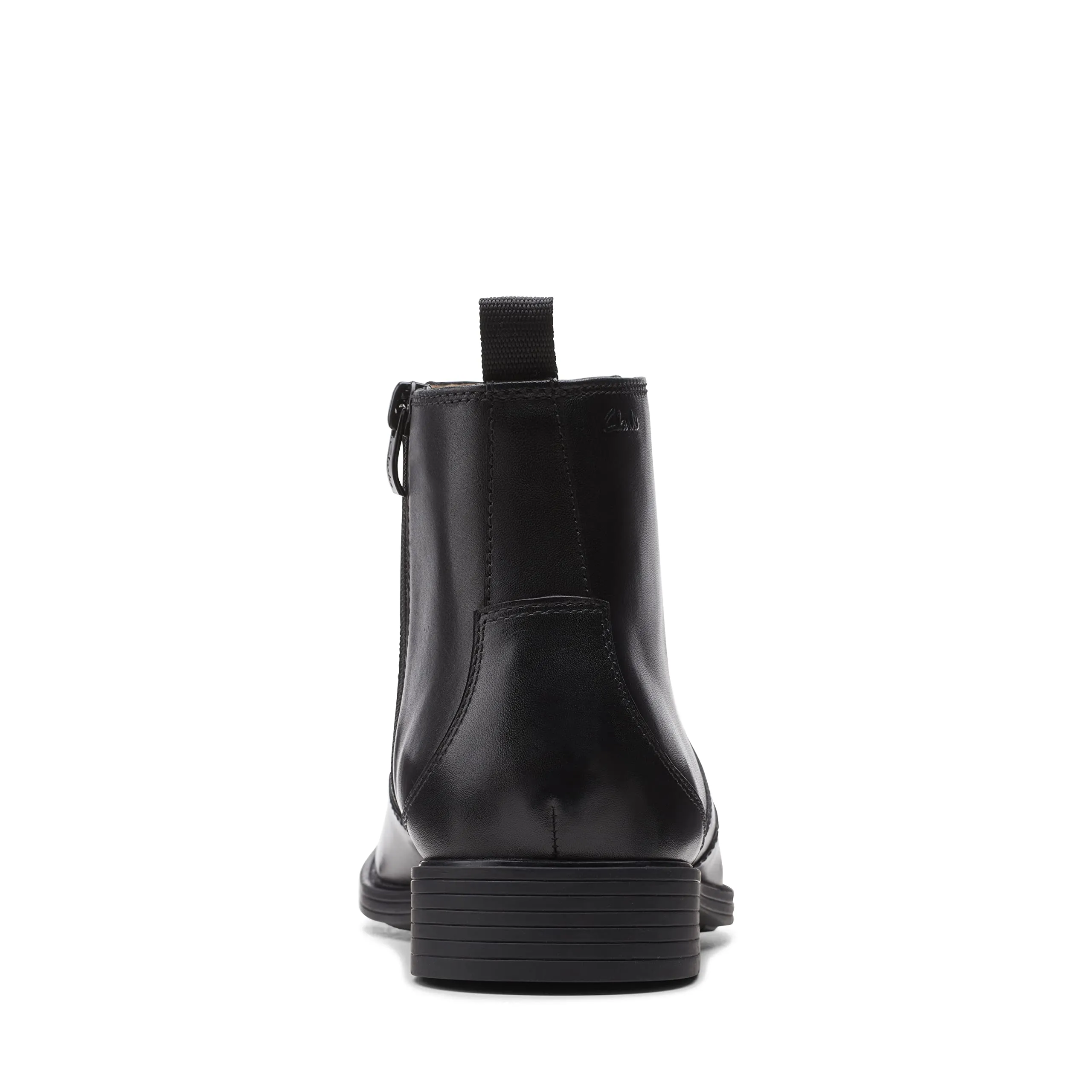 Clarks Men's Whiddon Zip Chelsea Boot, Black Leather, 11