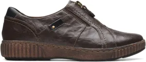 Clarks Unisex Magnolia Zip Sneaker, Dark Brown, 0 US Women