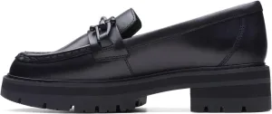 Clarks Unisex Orianna Bit Sneaker, Black Leat, 0 US Women