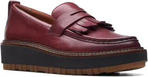 Clarks Unisex OriannaWLoafer Sneaker, Burgundy L, 0 US Women