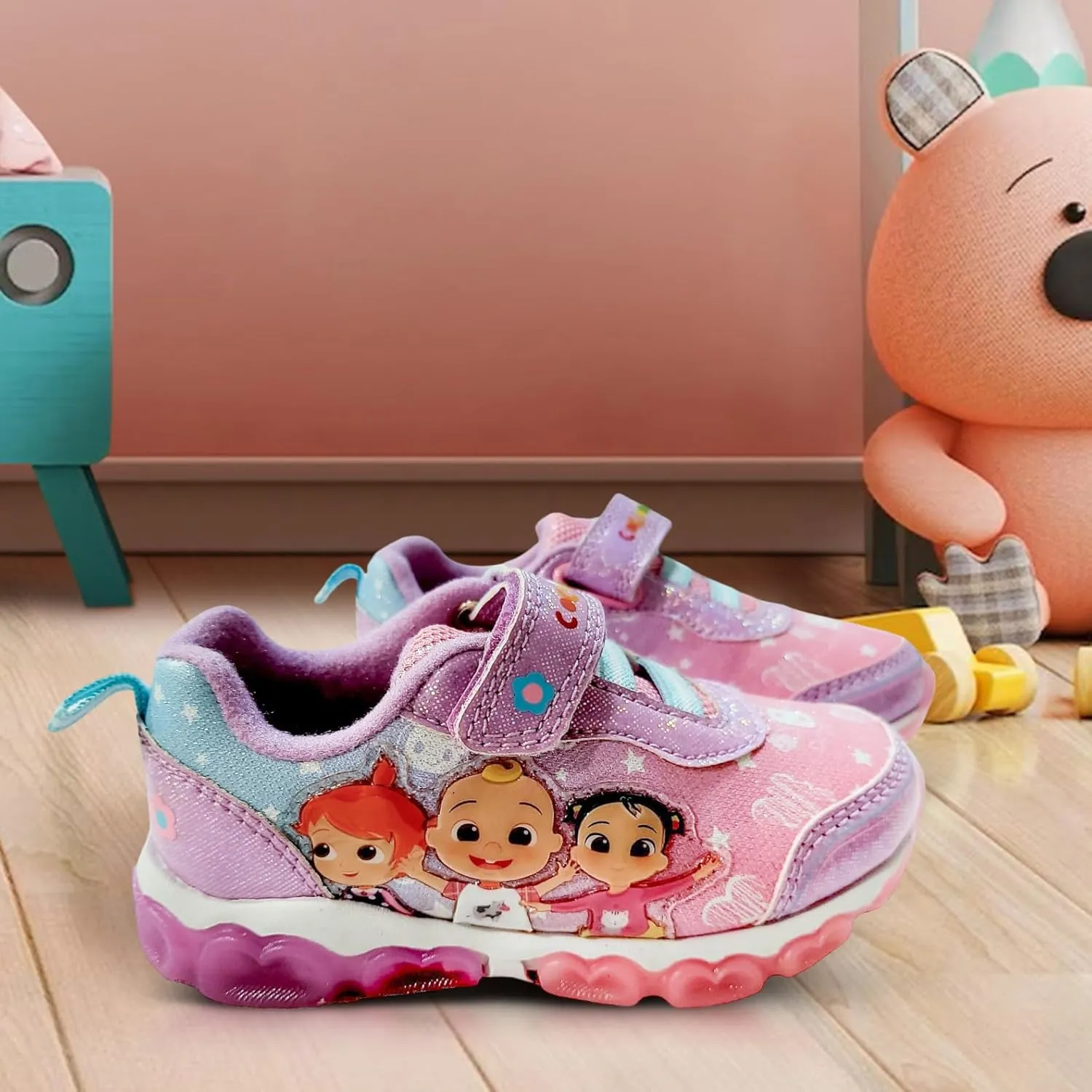 Cocomelon Girl's Lighted Athletic Sneaker