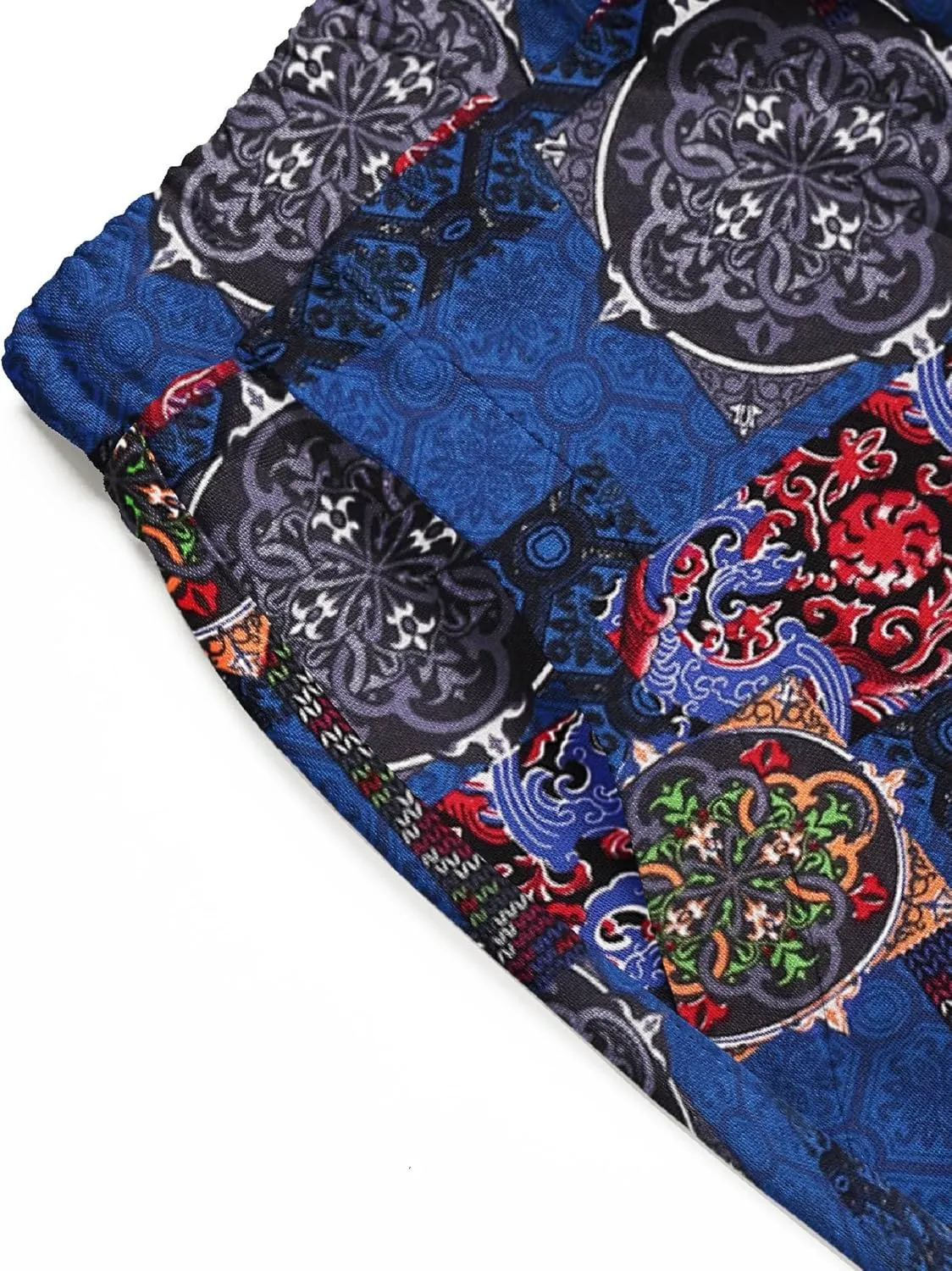 COOFANDY Men's Linen Harem Drawstring Pants Casual Elastic Waist Lightweight Trouser Hippie Summer Beach Yoga Pants