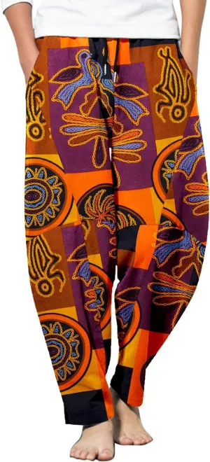 COOFANDY Men's Linen Harem Drawstring Pants Casual Elastic Waist Lightweight Trouser Hippie Summer Beach Yoga Pants