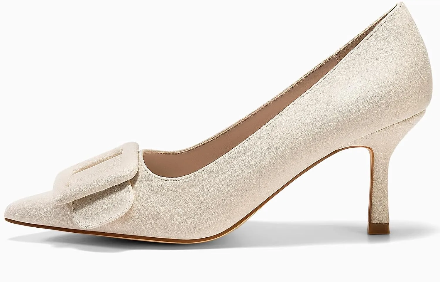 Coutgo Women's Closed Pointed Toe Pumps Stiletto High Heels Wedding Party Dress Shoes