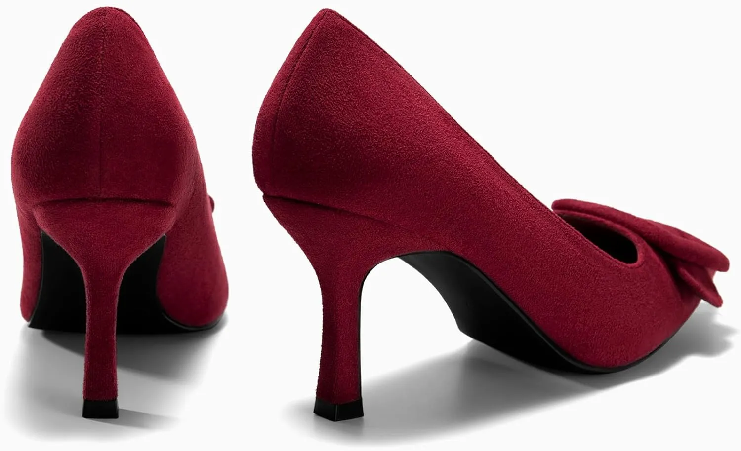 Coutgo Women's Closed Pointed Toe Pumps Stiletto High Heels Wedding Party Dress Shoes