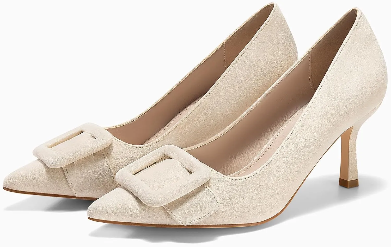 Coutgo Women's Closed Pointed Toe Pumps Stiletto High Heels Wedding Party Dress Shoes