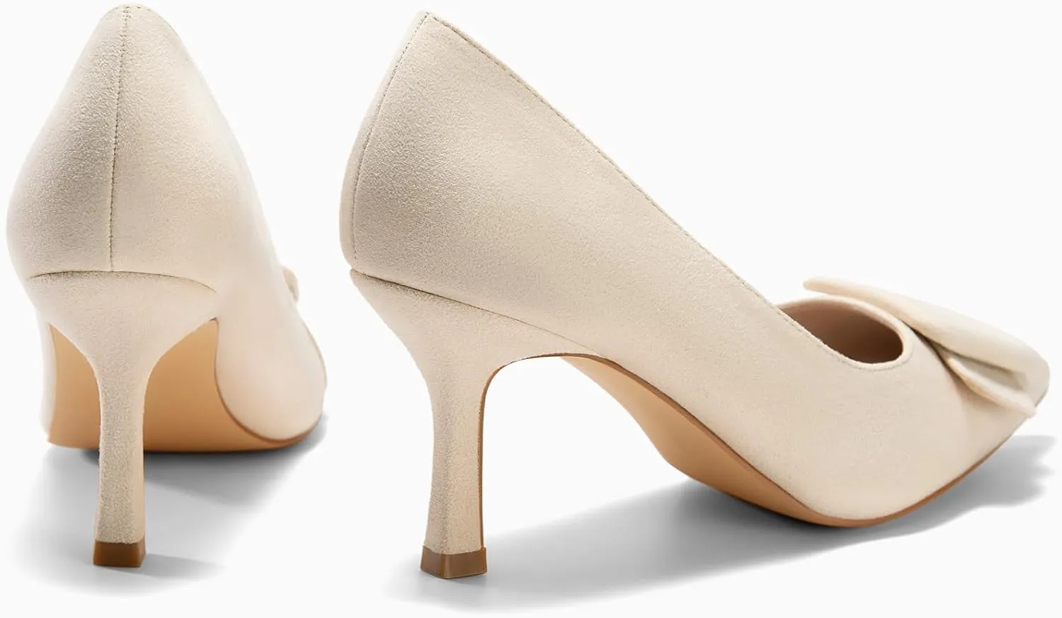 Coutgo Women's Closed Pointed Toe Pumps Stiletto High Heels Wedding Party Dress Shoes