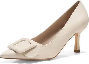 Coutgo Women's Closed Pointed Toe Pumps Stiletto High Heels Wedding Party Dress Shoes