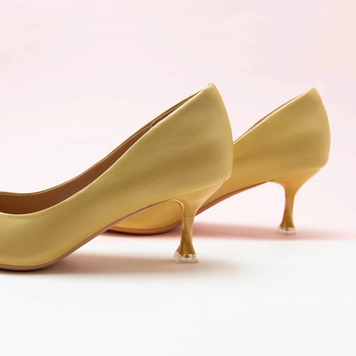 C.Paravano Classic Women's Pumps Metal Square Buckle Pointy Heels for Ladies Stiletto Heel Pointed Toe Dressy Womens Heels Comfortable Office Wear