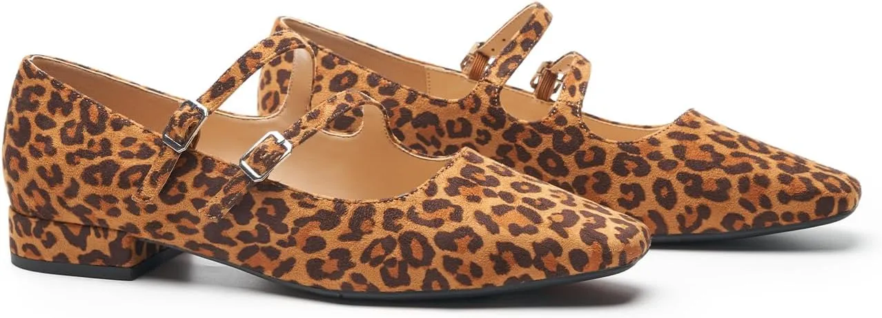 C.Paravano Luxury Mary Jane Ballet Flats: Adjustable Double Straps & Square Toe|Premium Comfort for Gallery Openings, Spring Brunches|Style w/Midi Skirts or Cropped Trousers