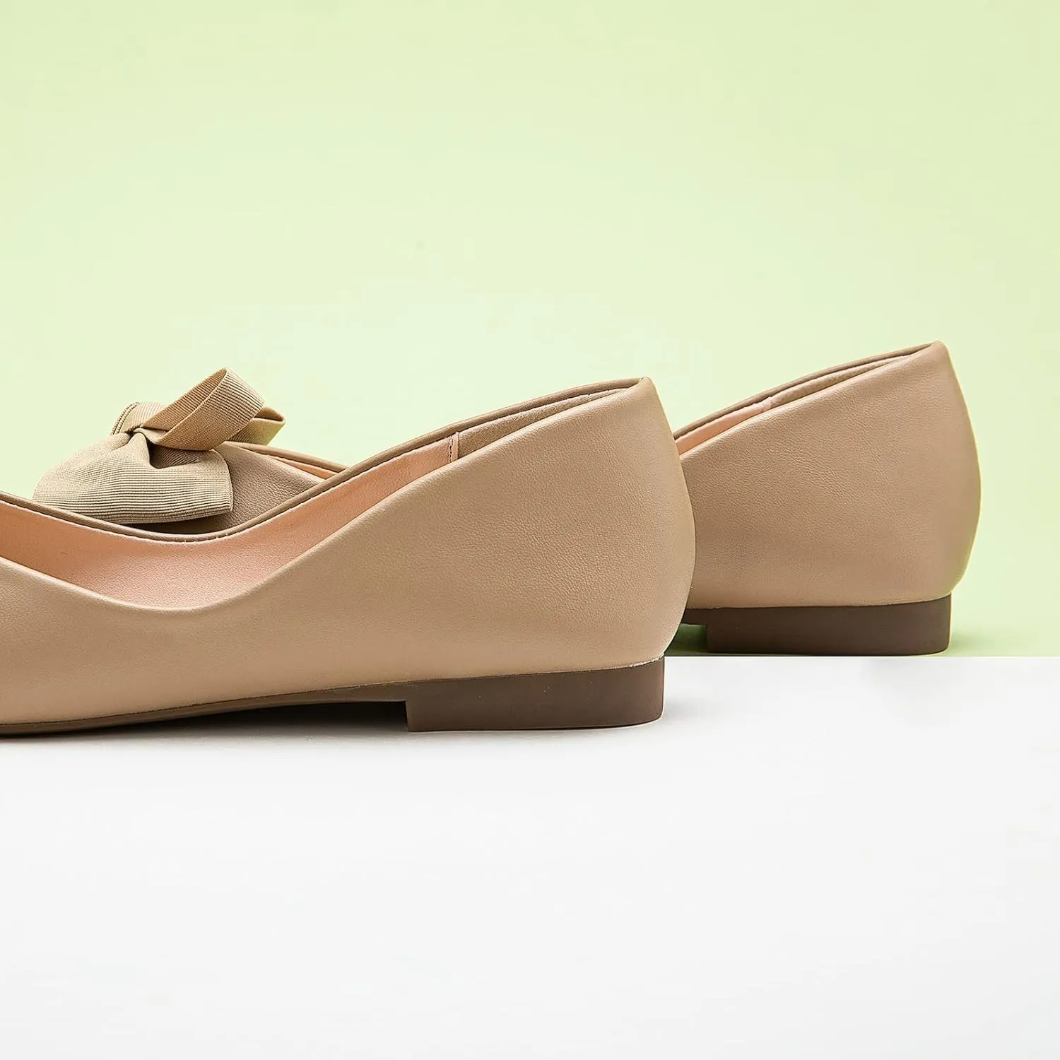 C.Paravano Women's Flats | Square Toe Shoes for Women | Leather Flat Shoes for Women | Slip On Ballet Flats
