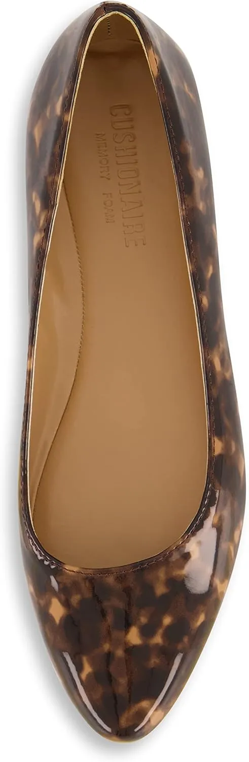 CUSHIONAIRE Women's Francie Flat with  Comfort Foam and Wide Widths Available