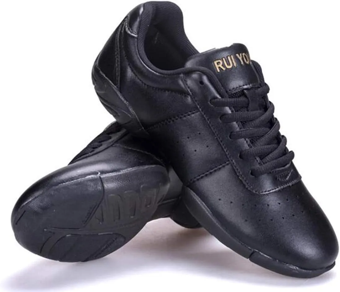 DADAWEN Adult & Youth White Cheerleading Shoes Sport Training Tennis Sneakers Competition Cheer Shoes
