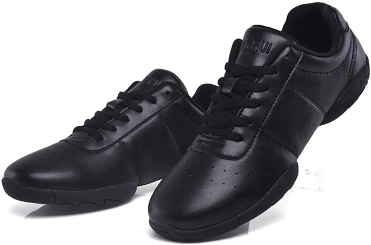 DADAWEN Adult & Youth White Cheerleading Shoes Sport Training Tennis Sneakers Competition Cheer Shoes