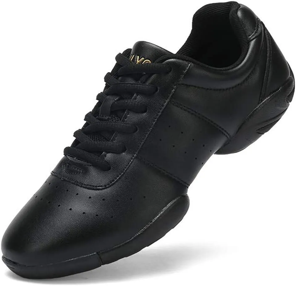 DADAWEN Adult & Youth White Cheerleading Shoes Sport Training Tennis Sneakers Competition Cheer Shoes