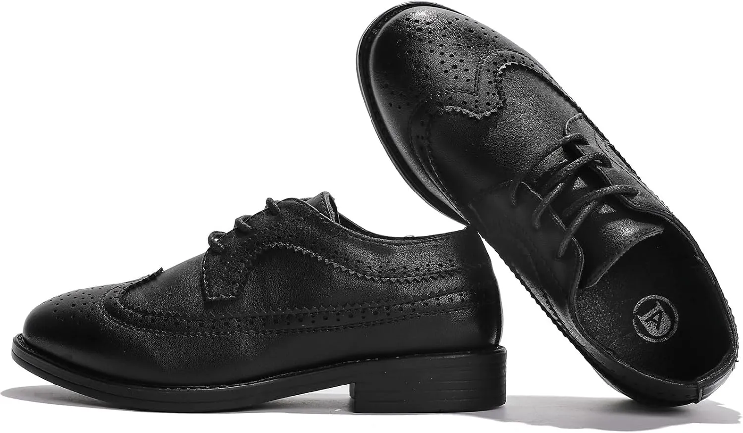 DADAWEN Boys Girls Classic Lace-Up Dress Shoes Formal Oxford Shoes Wedding Church School Uniform Shoes (Toddler/Little Kid/Big Kid)
