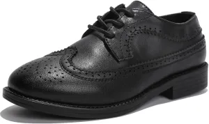 DADAWEN Boys Girls Classic Lace-Up Dress Shoes Formal Oxford Shoes Wedding Church School Uniform Shoes (Toddler/Little Kid/Big Kid)
