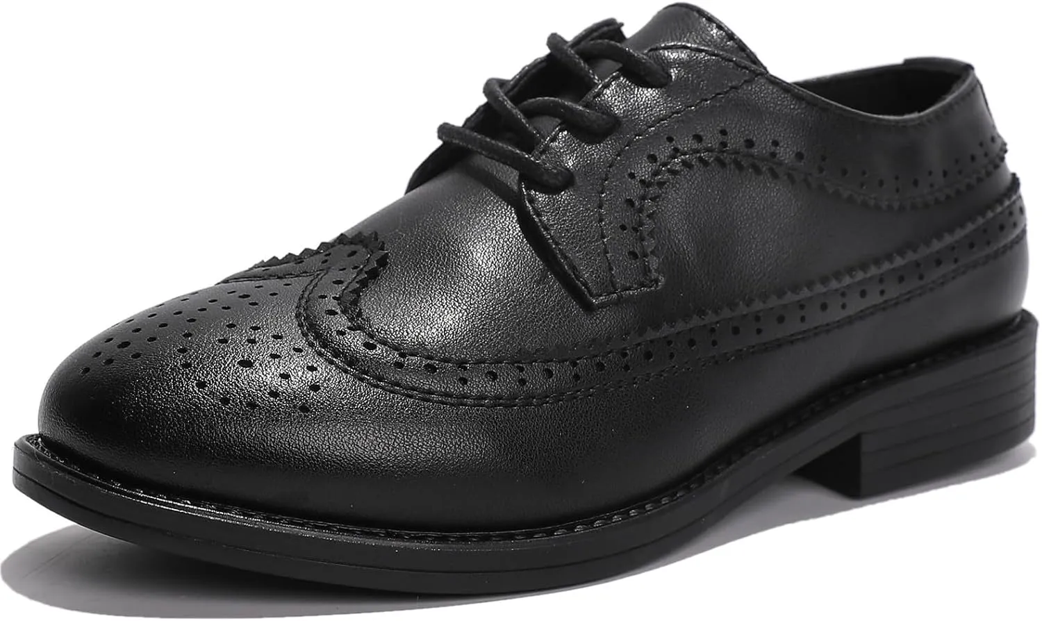 DADAWEN Boys Girls Classic Lace-Up Dress Shoes Formal Oxford Shoes Wedding Church School Uniform Shoes (Toddler/Little Kid/Big Kid)