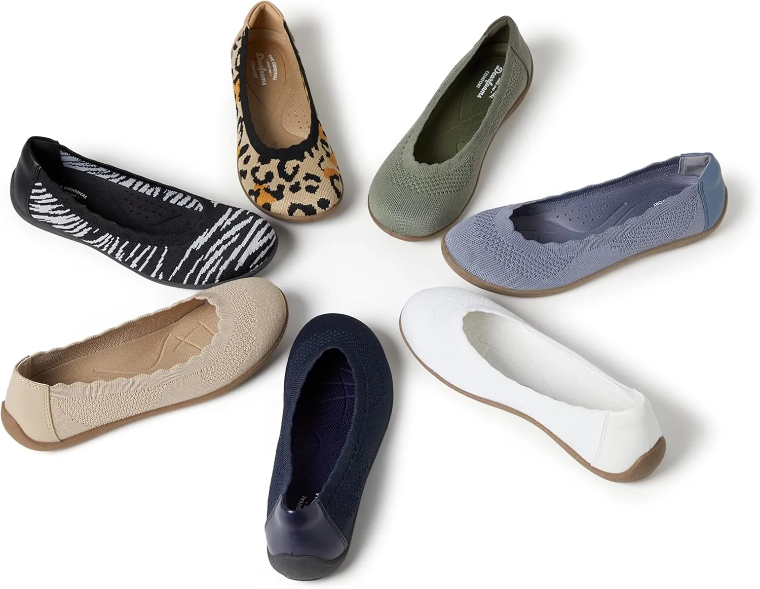 Dearfoams Women's Lightweight Washable Comfort Misty Ballet Flats