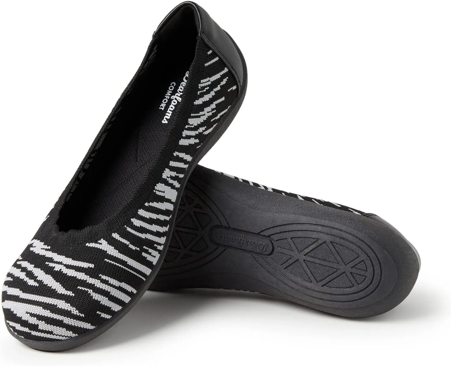 Dearfoams Women's Lightweight Washable Comfort Misty Ballet Flats