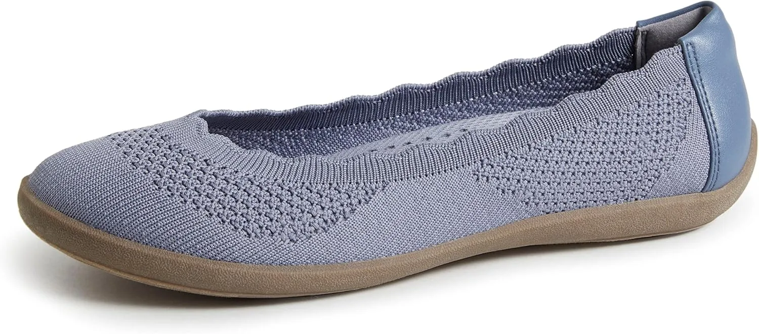 Dearfoams Women's Lightweight Washable Comfort Misty Ballet Flats
