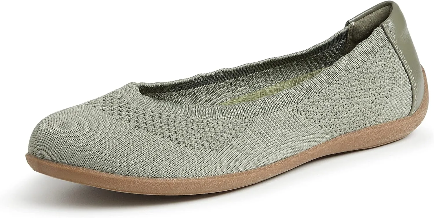 Dearfoams Women's Lightweight Washable Comfort Misty Ballet Flats