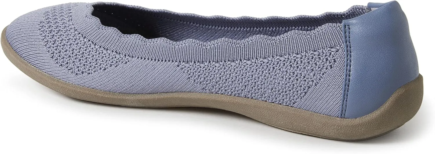 Dearfoams Women's Lightweight Washable Comfort Misty Ballet Flats